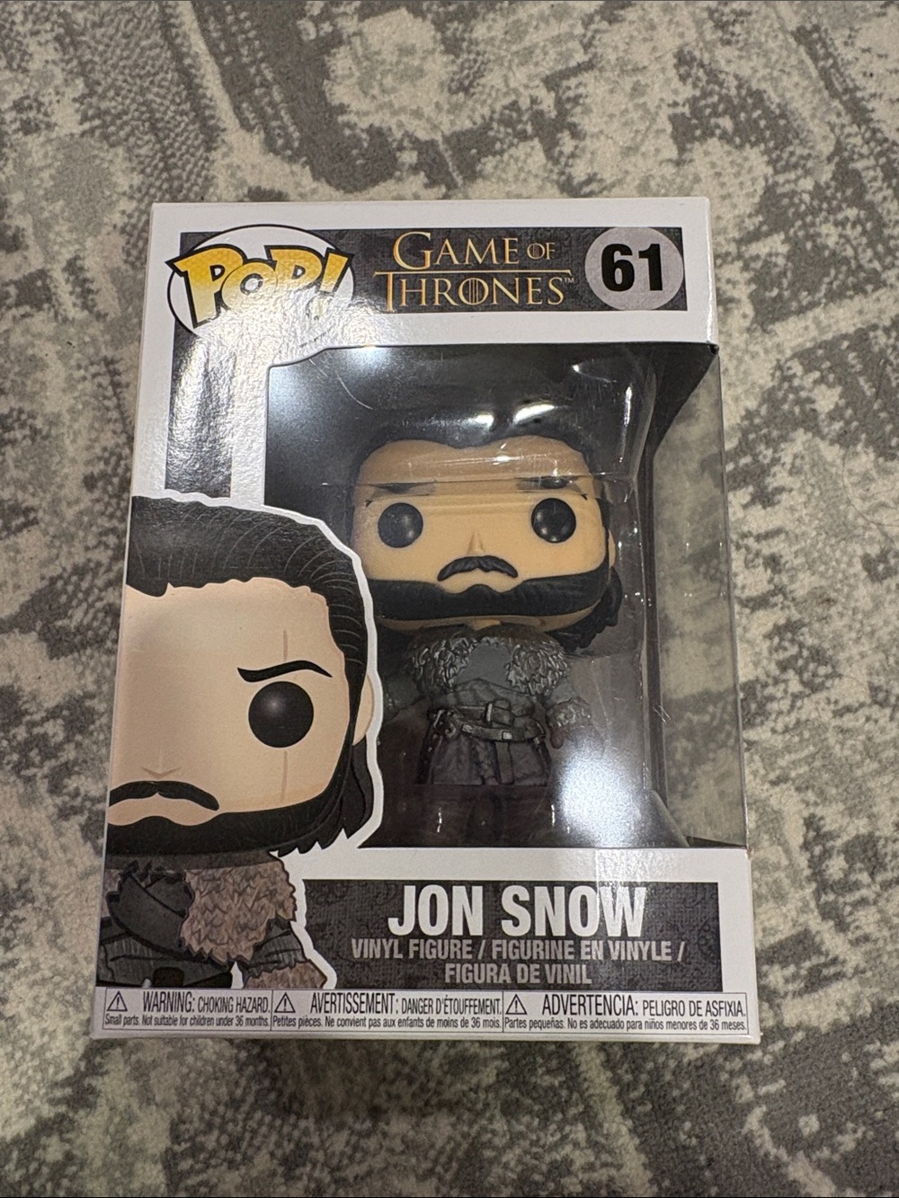 Funko Pop! Game of Thrones Jon Snow Vinyl Figure - Black, Brown, Gray